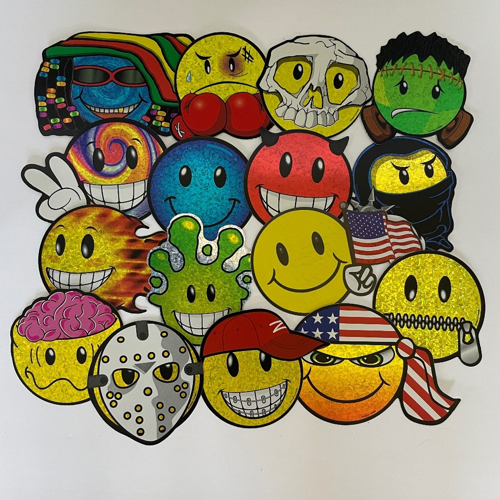 You Pick! New Smiley Faces Sticker - Emoji Expressions - Vending Machine Decal